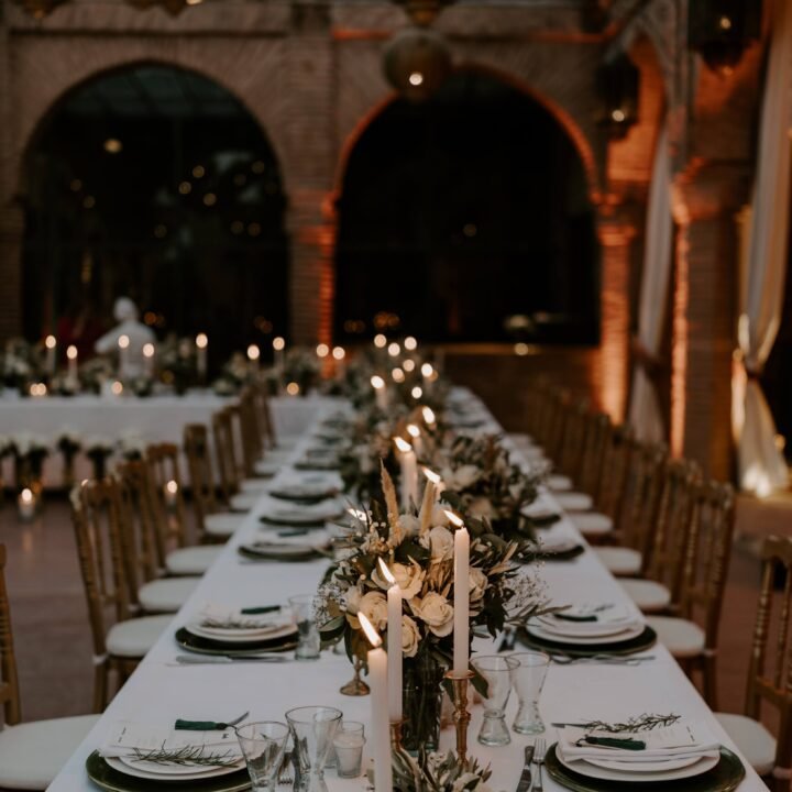 Decoration de table de mariage à Marrakech